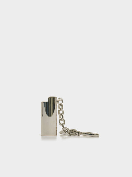 Small Keyring Lighter Case, Silver