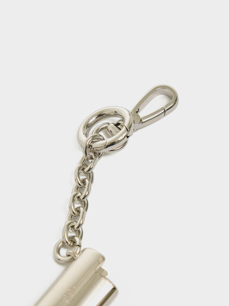 Small Keyring Lighter Case, Silver