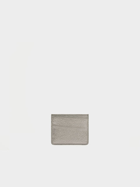 Slim 6CC Card Holder, Metallic Grey