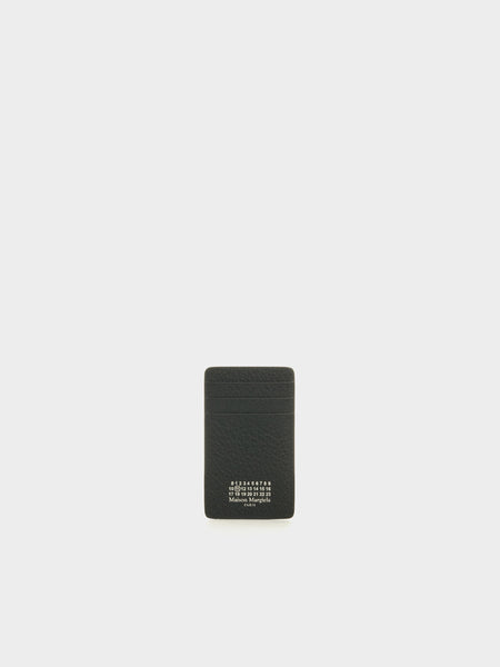 Four Stitches Vertical Cardholder, Black