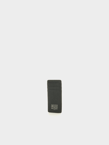 Four Stitches Vertical Cardholder, Black