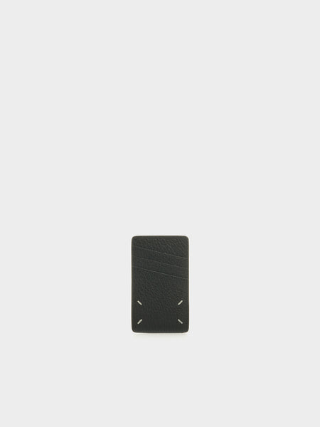 Four Stitches Vertical Cardholder, Black
