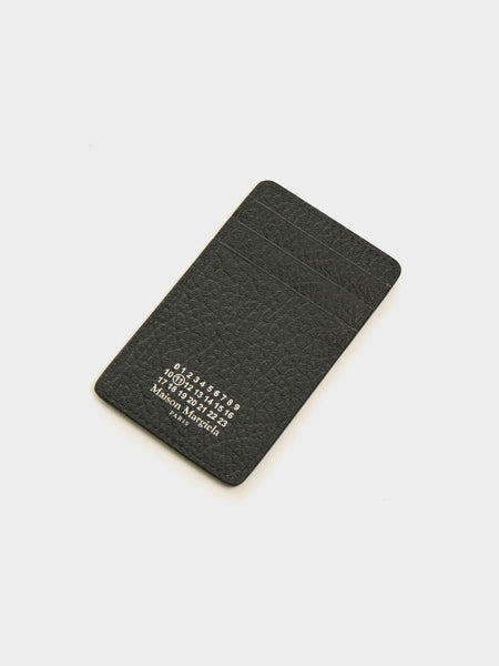 Four Stitches Vertical Cardholder, Black
