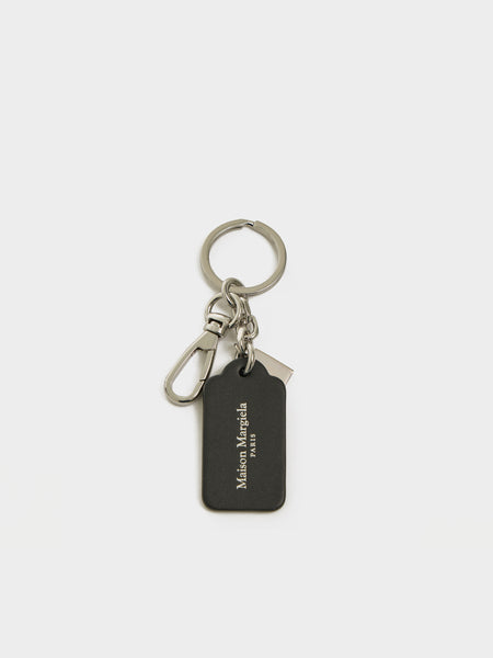 Small Double Tag Keyring, Black
