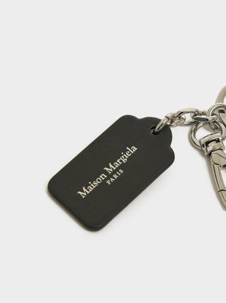Small Double Tag Keyring, Black