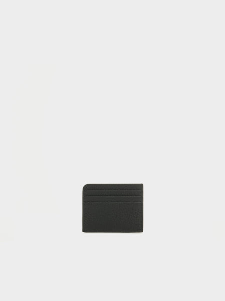 Card Holder Slim Gap Grainy Leather, Black