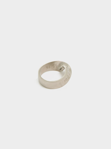 Number Twist Family Ring, Palladio Burattato