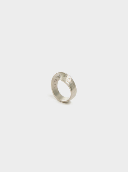 Number Twist Family Ring, Palladio Burattato