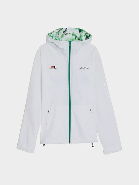 Malbon x Futura Tag Shell Hooded Zip, White