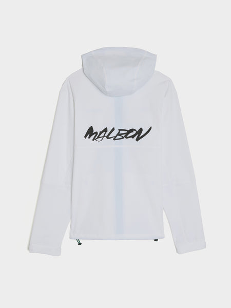 Malbon x Futura Tag Shell Hooded Zip, White