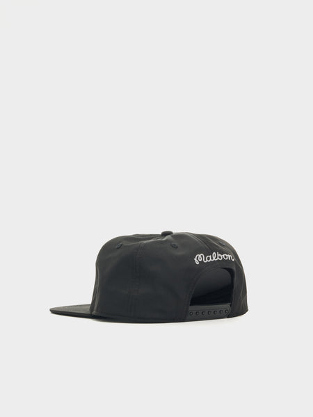 Malbon x Futura Agusta Poly 5 Panel Snapback, Black