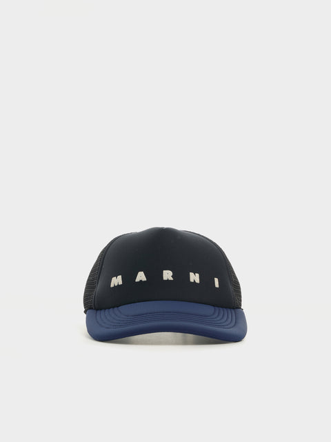 Marni 3D Logo Trucker Hat, Black