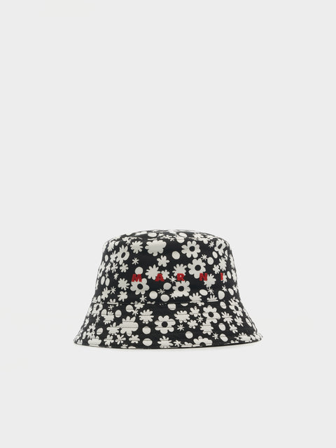 Marni Logo Bucket Hat, Black