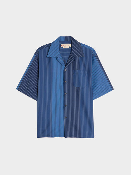 Boxy Fit Stripped Bowling Shirt, Bluemarine