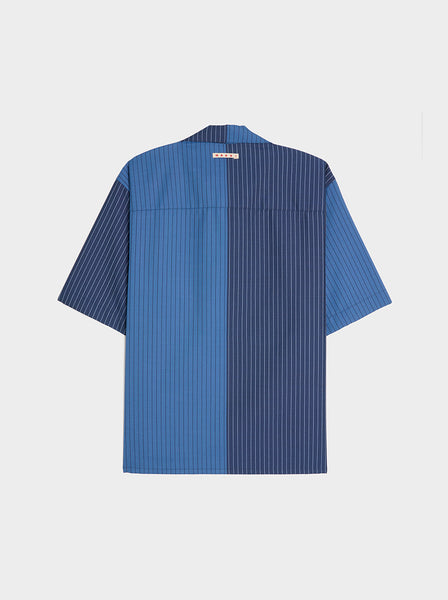 Boxy Fit Stripped Bowling Shirt, Bluemarine