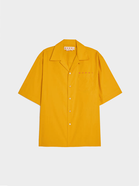Boxy Fit Logo Bowling Shirt, Light Orange