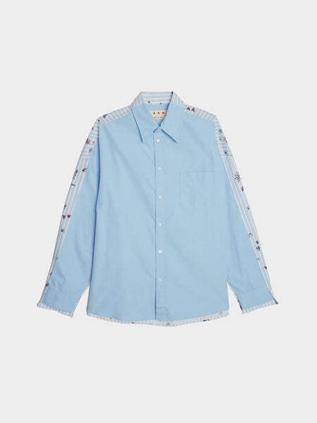 Organic Poplin Shirts, Iris Blue