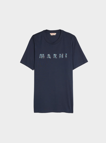 Floral Logo T-Shirt, Blueblack