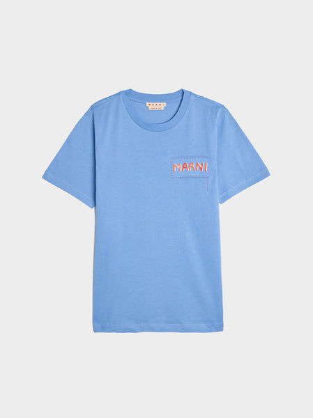 Marni Patch T-Shirt, Blue Lilac