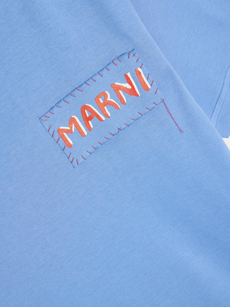 Marni Patch T-Shirt, Blue Lilac