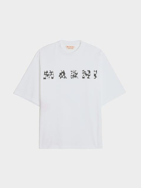 Relaxed Fit Marni Logo T-Shirt, Lily White