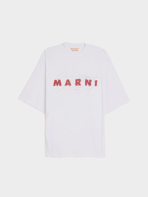 Wrikled Marni Organic Jersey T-Shirt, Lily White