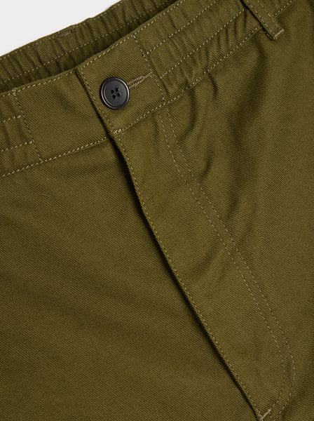Loose Fit Drawstring Cargo Workwear Pant, Leaf Green
