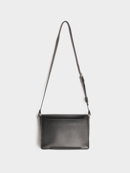 Calf Leather Shoulder Bag Medium, Black