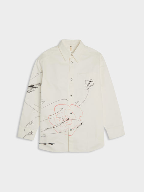 Scribble Tower Shirt, Off White