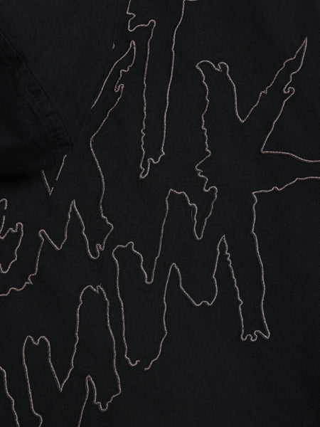 Digital Zip Poncho Hoodie, Black