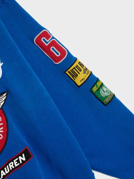Vintage Fit Fleece Novelty Racing Crewneck Sweatshirt, Heritage Blue