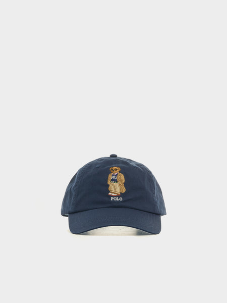 Classic Twill Novelty Bear Sport Cap, Newport Navy
