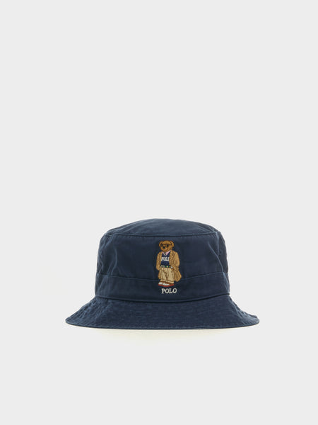 Classic Twill Novelty Bear Loft Bucket Hat, Newport Navy