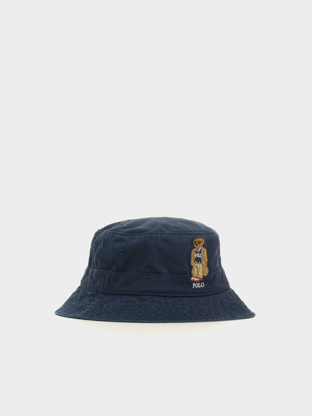 Classic Twill Novelty Bear Loft Bucket Hat, Newport Navy