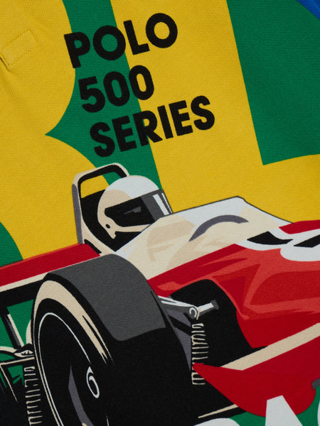 Short Sleeve Basic Mesh Printed Racing 67 Poster Polo, Racing 67 Poster Print