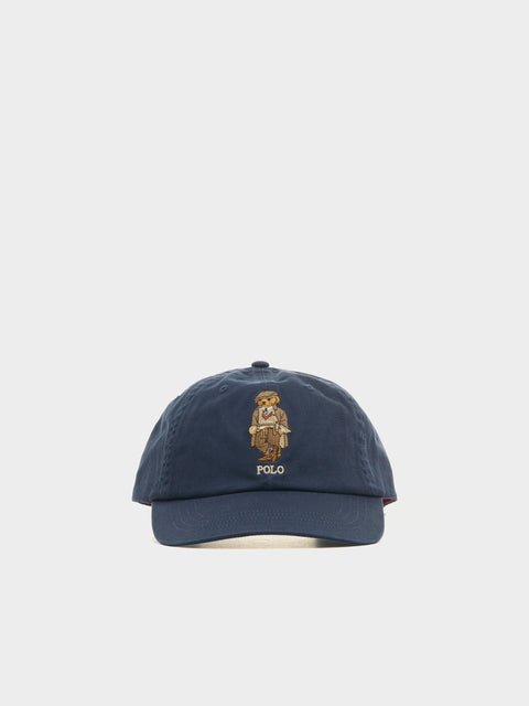 Classic Twill Novelty Bear Sport Cap, Newport Navy