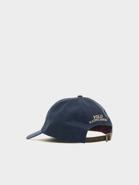 Classic Twill Novelty Bear Sport Cap, Newport Navy