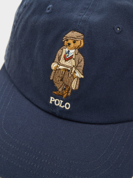 Classic Twill Novelty Bear Sport Cap, Newport Navy