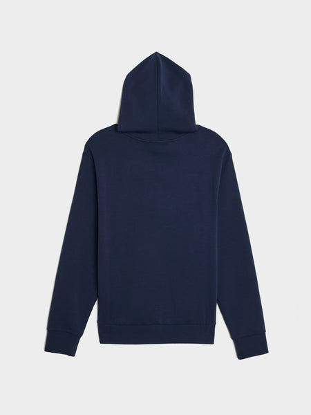 Double Knit Novelty Polo Swoosh Hoodie, Cruise Navy