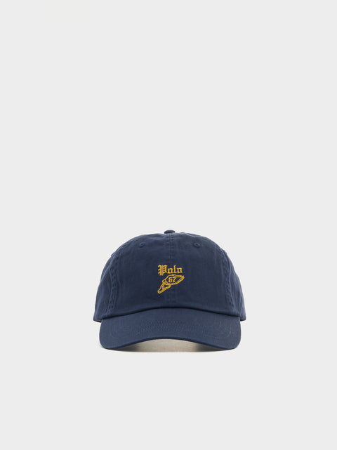 Novelty Polo Sport Cap W/ Adjustable Strap and Buckle, Newport Navy