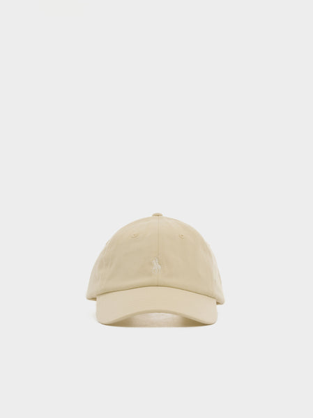 Classic Twill Embroidered Pony Sport Cap, Natural