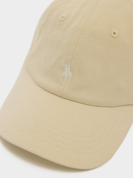 Classic Twill Embroidered Pony Sport Cap, Natural