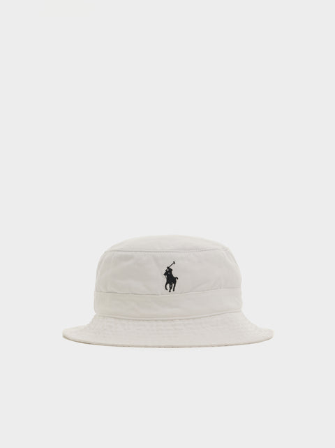 Reversible Chino Loft Bucket Hat, White