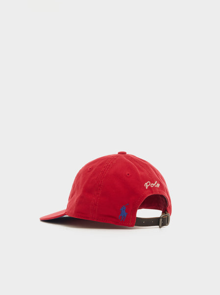 Vintage Polo Script Baseball Cap, Ralph Lauren 2000 Red