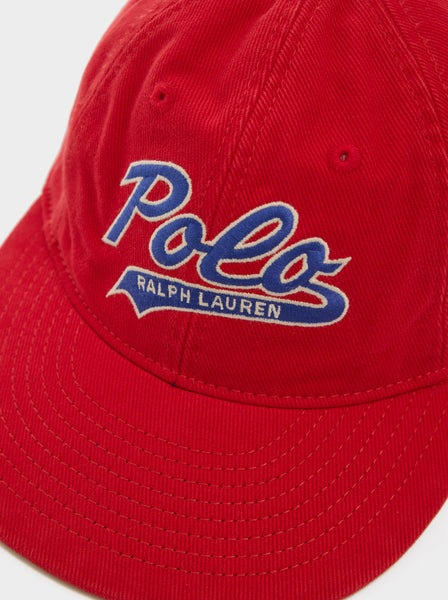 Vintage Polo Script Baseball Cap, Ralph Lauren 2000 Red