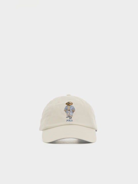 Original Label Chino Sport Cap W/ Bear, Clubhouse Cream