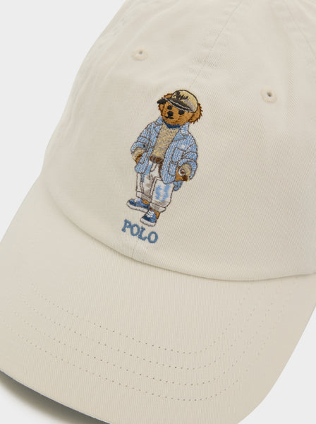 Original Label Chino Sport Cap W/ Bear, Clubhouse Cream