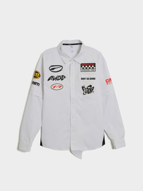 PUMA x A$AP Rocky Layered Pit Crew Button Down, PUMA White