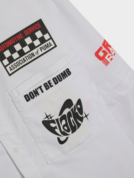 PUMA x A$AP Rocky Layered Pit Crew Button Down, PUMA White
