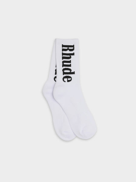 Rhude Logo Sock, White
